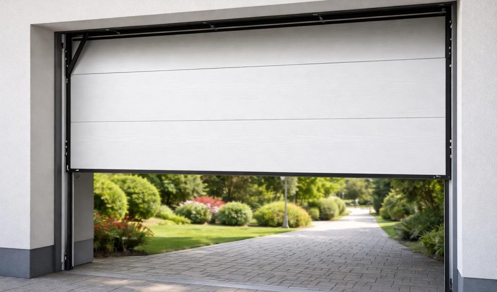 porte-garage-mouvement-allee-pavee-jardin