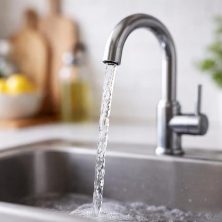 evier-moderne-robinet-eau-coulante