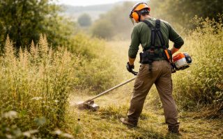 travailleur-jardinage-debroussaille-terrain-sauvage