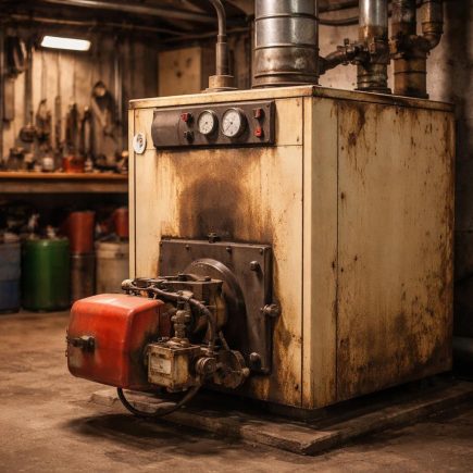 chaudiere-fioul-sous-sol-outils-tuyaux