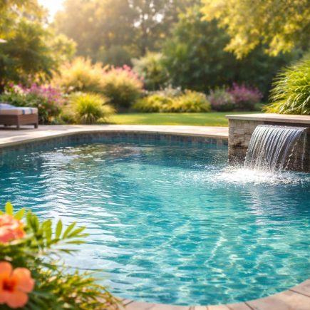 piscine-jardin-soleil-arbres-fleurs