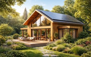 maison-bois-moderne-solaire-jardin