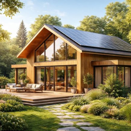 maison-bois-moderne-solaire-jardin