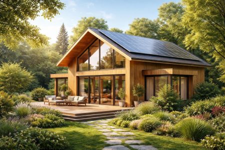 maison-bois-moderne-solaire-jardin