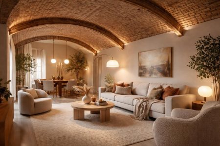 plafond-brique-salon-contemporain-elegant
