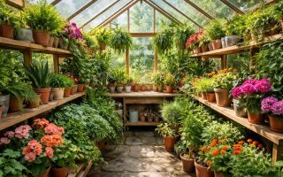 serre-plantes-fleurs-etageres-verre