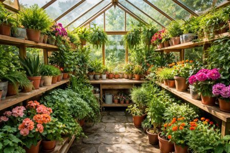 serre-plantes-fleurs-etageres-verre